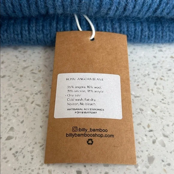 Billy Bamboo Royal Angora Beanie Hat - Picture 3 of 4